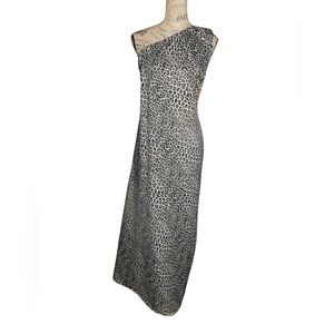 One-Shoulder Leopard Print Dress
